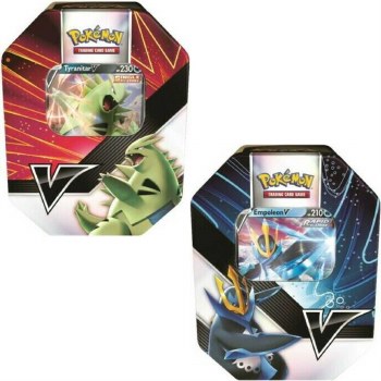 Pokemon V Strikers Tin Tyranitar V / Empoleon V EN