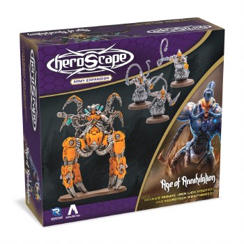 Heroscape Age of Annihilation Revnas Rebuke Iron Lich Viscerot and Necrotech Wraithriders Army Expansion EN