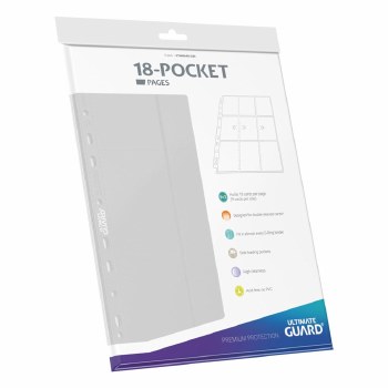 Ultimate Guard 18-Pocket Pages  Side-Loading White (10)