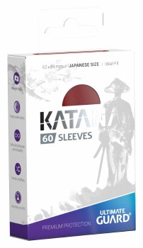 UltGuard Katana Sleeves Japanese Size Red (60)