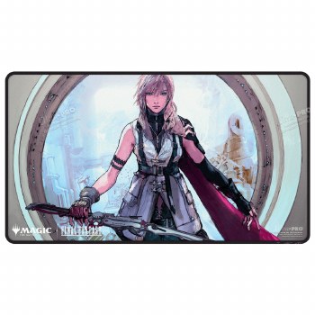 Ultra Pro FINAL FANTASY Black Stitched Playmat Lightning, Army of One