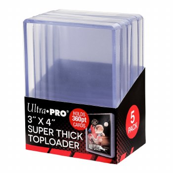 Ultra Pro Toploader 3" x 4" Super Thick 360PT XXXL 5 Pieces
