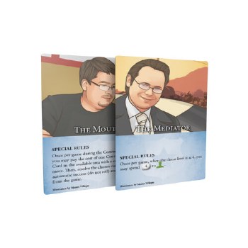 Hostage Negotiator Mediator and Mouth Dicetower Promo Cards EN