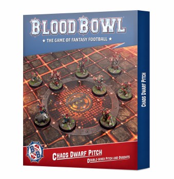 Blood Bowl Chaos Dwarf Team Double-Sided Pitch & Dugouts Set