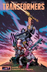Transformers TPB Volume 04 Conquer And Control Direct Market Exclusive Daniel Warren Johnson & Mike Spicer Sword Cover