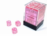 Chessex Translucent 12mm d6 Die Set Pink/White (36)