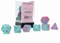 Chessex Gemini Polyhedral 7-Die Set Luminary Gel Green-Pink/