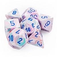 Chessex Festive 7-Die Set Pop Art w/blue