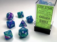 Chessex Festive Polyhedral 7-Die Set Waterlily/White