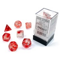 Chessex Nebula Polyhedral 7-Die Set Red/Silver