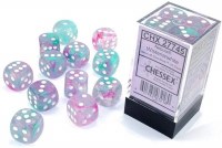 Chessex Nebula Luminary D6 Set - Wisteria/White (12)