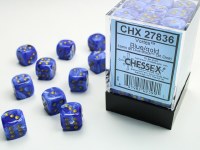 Chessex Vortex 12mm D6 Dice Block (36) Blue/Gold