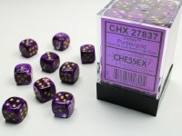 Chessex Vortex 12mm D6 Dice Block Purple/gold  (36)