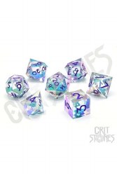 CritStones Liquid Core Dice Set Fantasia Fluid Electroplated (7)