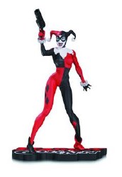 Harley Quinn Red White & Black Statue By Jim Lee