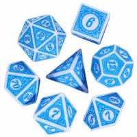Foam Brain Games Motif PRG 7 Dice Set Ocean Brine