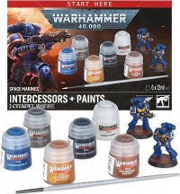 Warhammer 40k Space Marines Intercessors and Paints EN