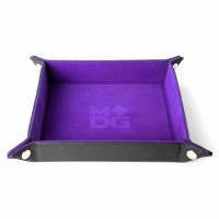 FanRoll Velvet Folding Dice Tray w/ Leather Backing Purple