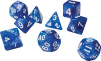 Sirius Dice Pearl Blue Acrylic Layered Resin 7-Dice Set