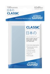 Ultimate Guard Classic Sleeves Japanese Size Transparent 100