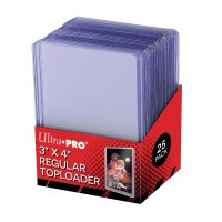 Ultra Pro Clear Regular Toploader 3" x 4"  for Standard Size Cards (25ct)