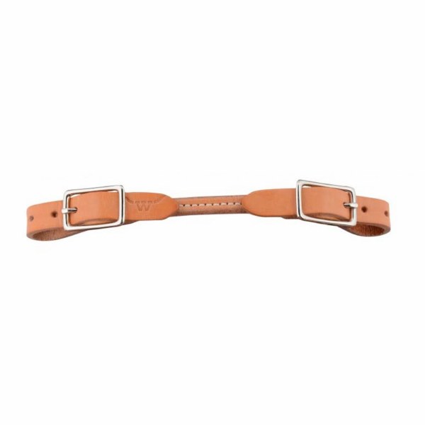 Rounded Leather Curb Strap - Bar T5 Trailers & Tack