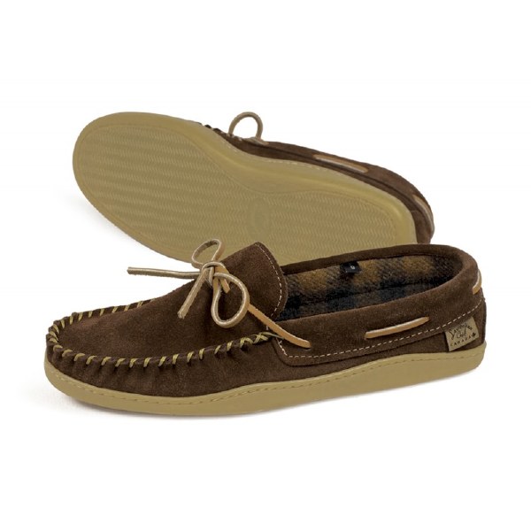 Moccasins MNS Wool Plaid Sole