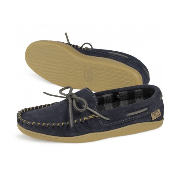 Moccasins MNS Wool Plaid Sole