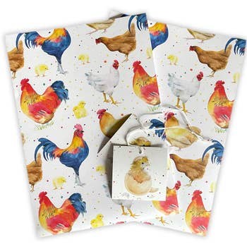 Wrapping Paper - Roosters