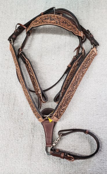 Headstall BB white buckstitch