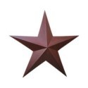 36 inc Burgundy Metal Star
