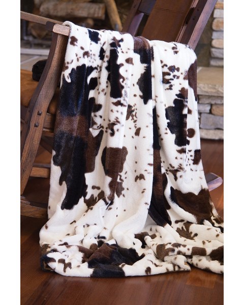Throw-Cowhide Plush