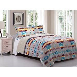 Comforter Set- Sherpa Lined Gray