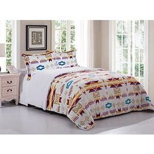 Comforter Set- Sherpa Lined White