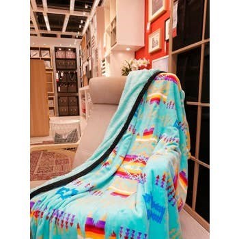 Throw Blanket Sherpa Lined