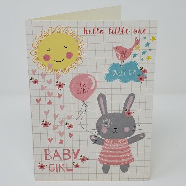 Welcome Baby Girl Greeting Card - Friends of Strong Gift Shop