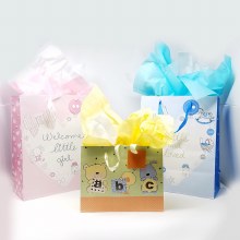 Newborn Themed Gift Bag w Tissue Paper