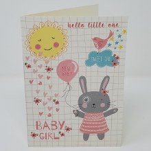 Welcome Baby Girl Greeting Card