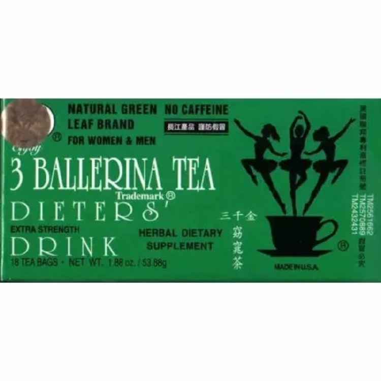 3 Ballerina Herbal Tea Extra Strength - Green Tea