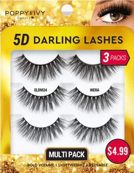 Poppy & Ivy 5D Darling Lashes 3-Pack - #ELDM24 - Wera