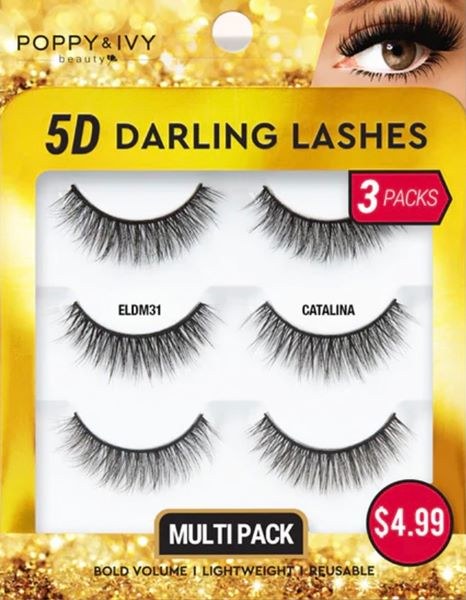 Poppy & Ivy 5D Darling Lashes 3-Pack - #ELDM31 - Catalina