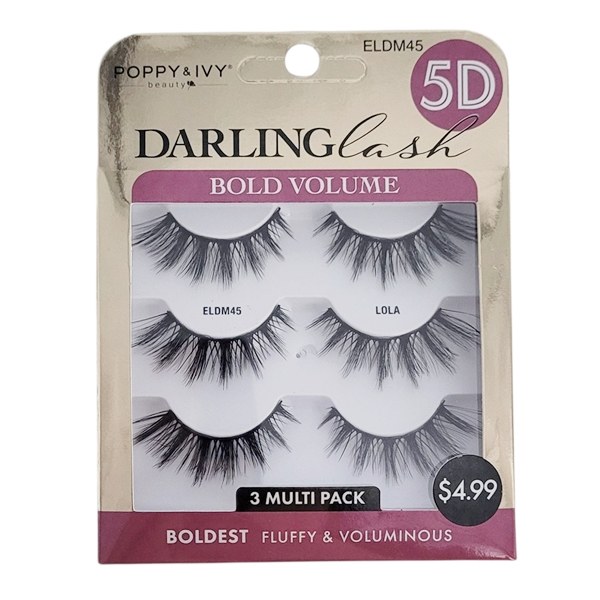 Poppy & Ivy 5D Darling Lashes 3 Pairs - #ELDM45 - Lola