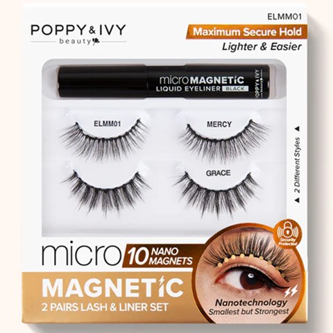 Poppy & Ivy Mercy Micro Magnetic Eyelash & Eyeliner Set - #ELMM01 - Mercy & Grace