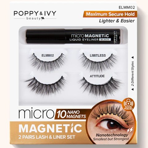 Poppy & Ivy Mercy Micro Magnetic Eyelash & Eyeliner Set - #ELMM02 - Limitless & Attitude