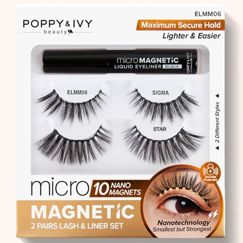Poppy & Ivy Mercy Micro Magnetic Eyelash & Eyeliner Set - #ELMM06 - Sigma & Star