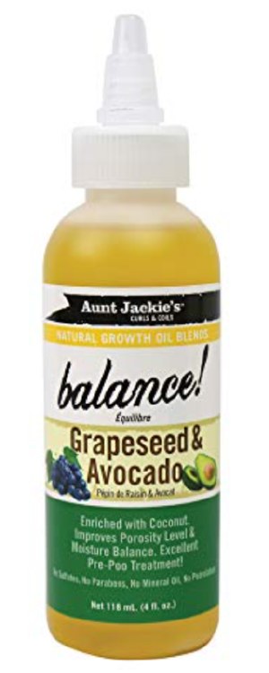 Aunt Jackie's Grapeseed Balance Growth Oil 4oz