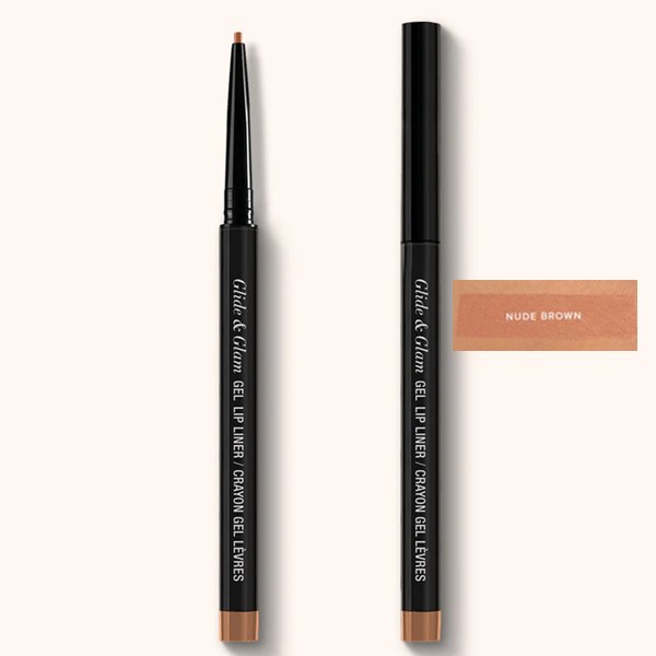 Absolute Glide & Glam Gel Lip Liner - #MDGL14 - Nude Brown