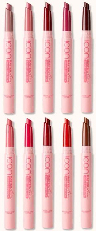 Absolute ICON Master Slim Shine Lipstick #MLSS28 Hibiscus Red