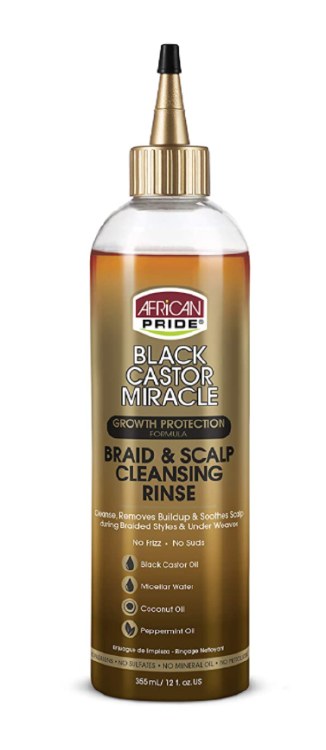 African Pride Black Castor Miracle Cleansing Rinse 12oz