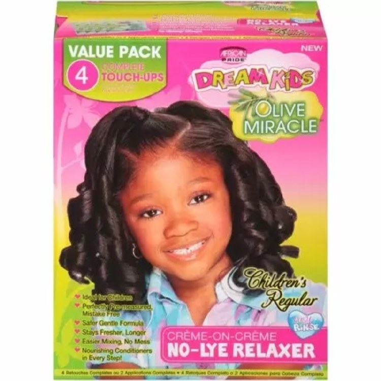 African Pride Dream Kids Olive Miracle Children's Regular No-Lye Relaxer Kit